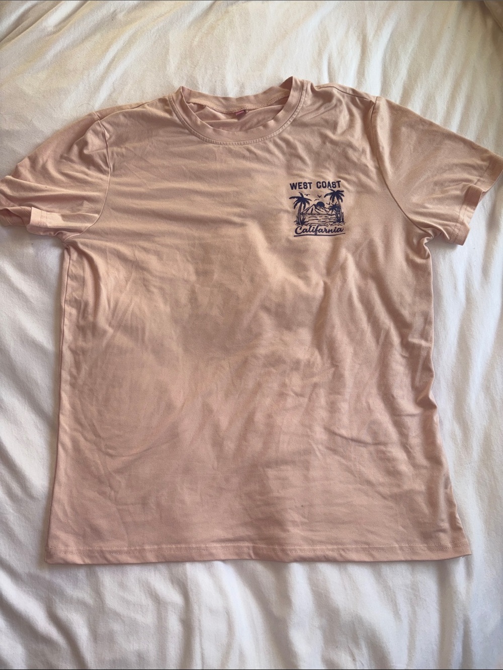 Men's West Coast Graphic T-Shirt - Light Pink